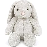 MON AMI Sterling Bunny Stuffed Animal – 13-Inch Soft Plush Rabbit | Huggable Bunny for Kids of All Ages | Adorable Valentine’s Day & Everyday Gift