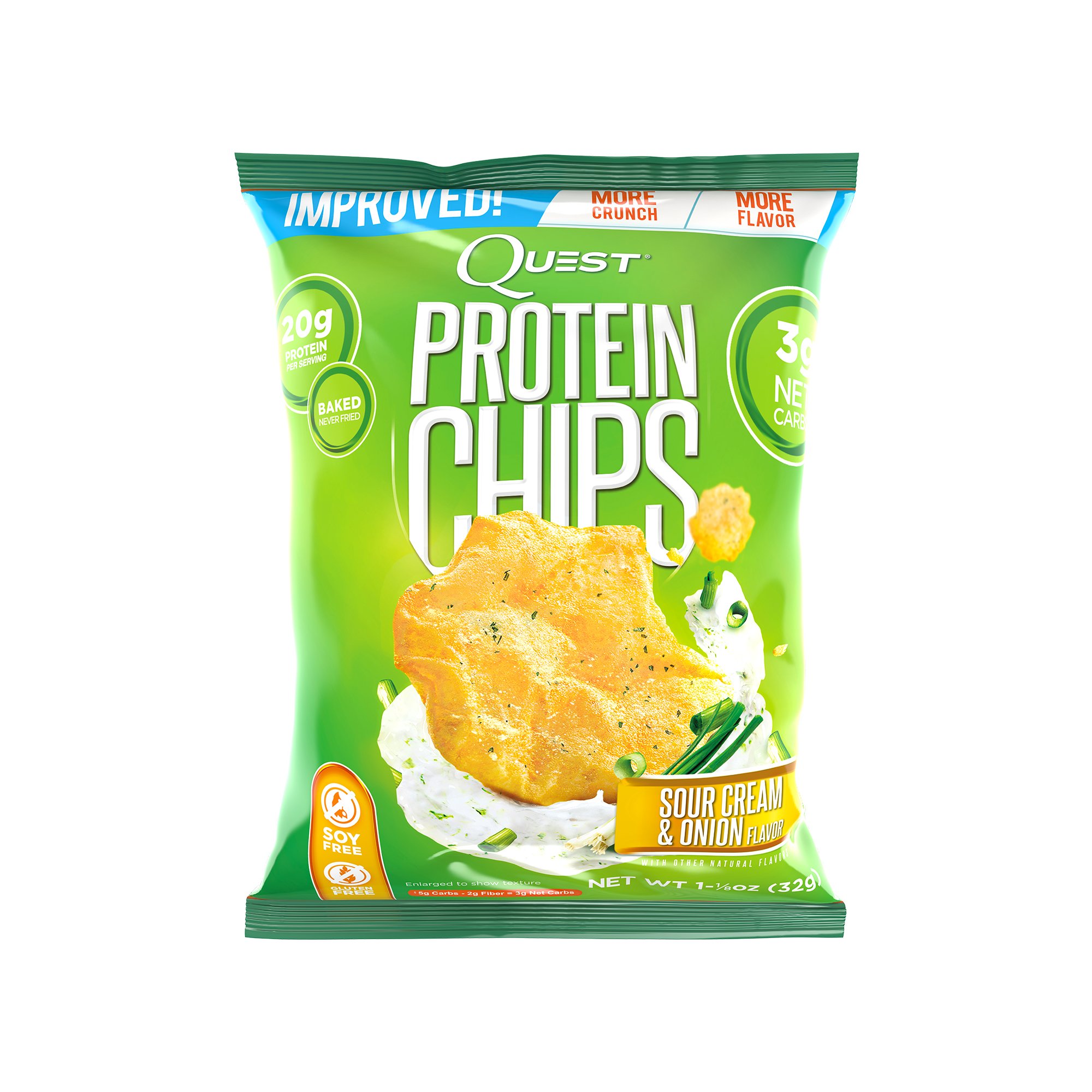Quest Nutrition Protein Chips, BBQ, 21g Protein, 3g Net
