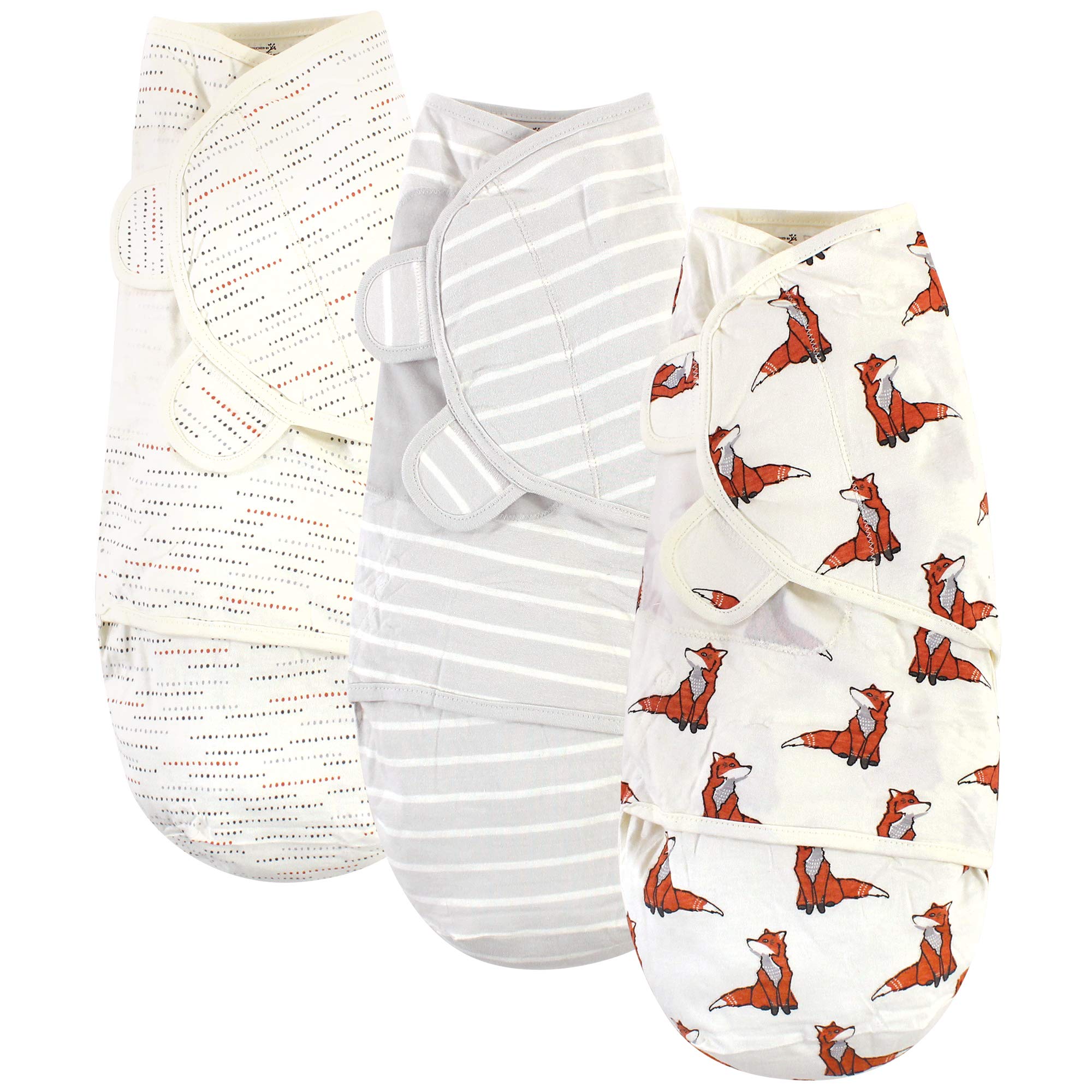Touched by NatureUnisex Baby Organic Cotton Swaddle Wraps, Boho Fox, 0-3 Months
