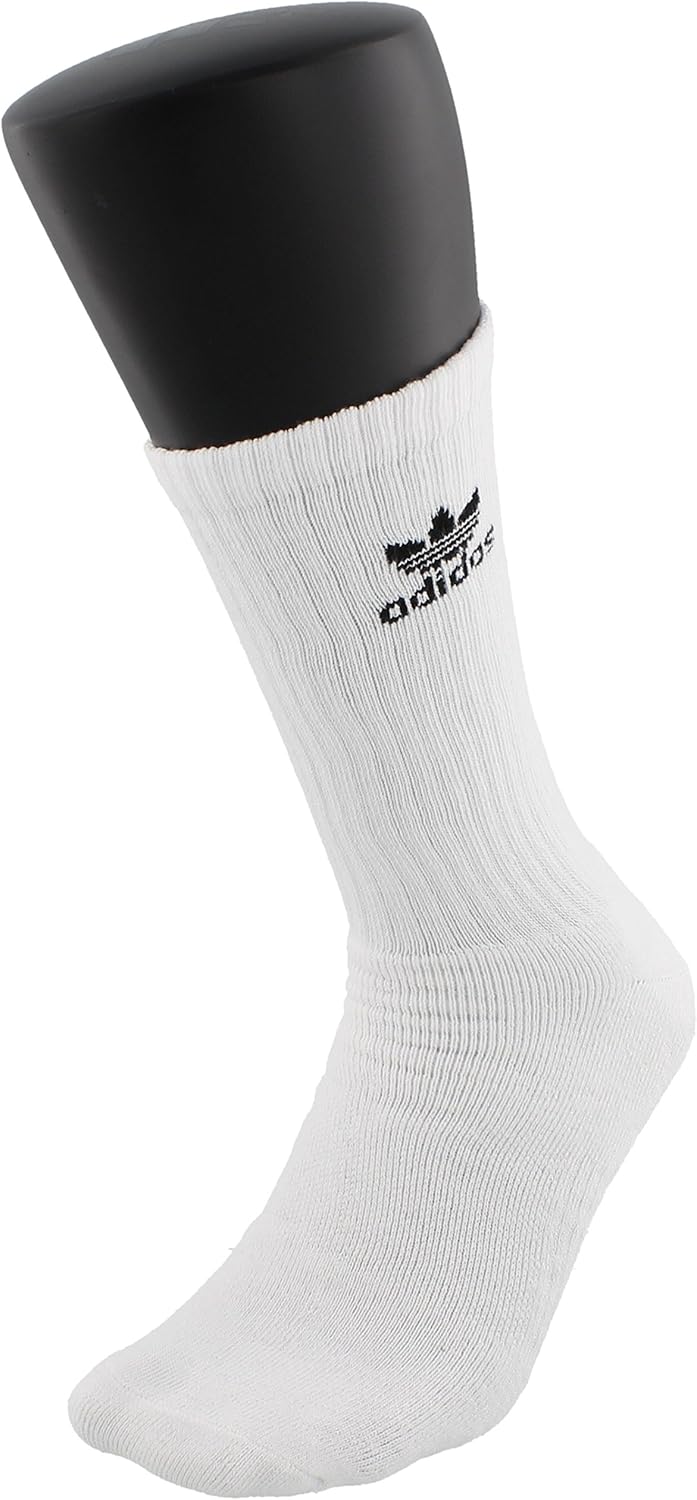 adidas Originals Men's Trefoil Crew Socks (6-Pair), White/Black Black/White, Large, (Shoe Size 6-12): Clothing
