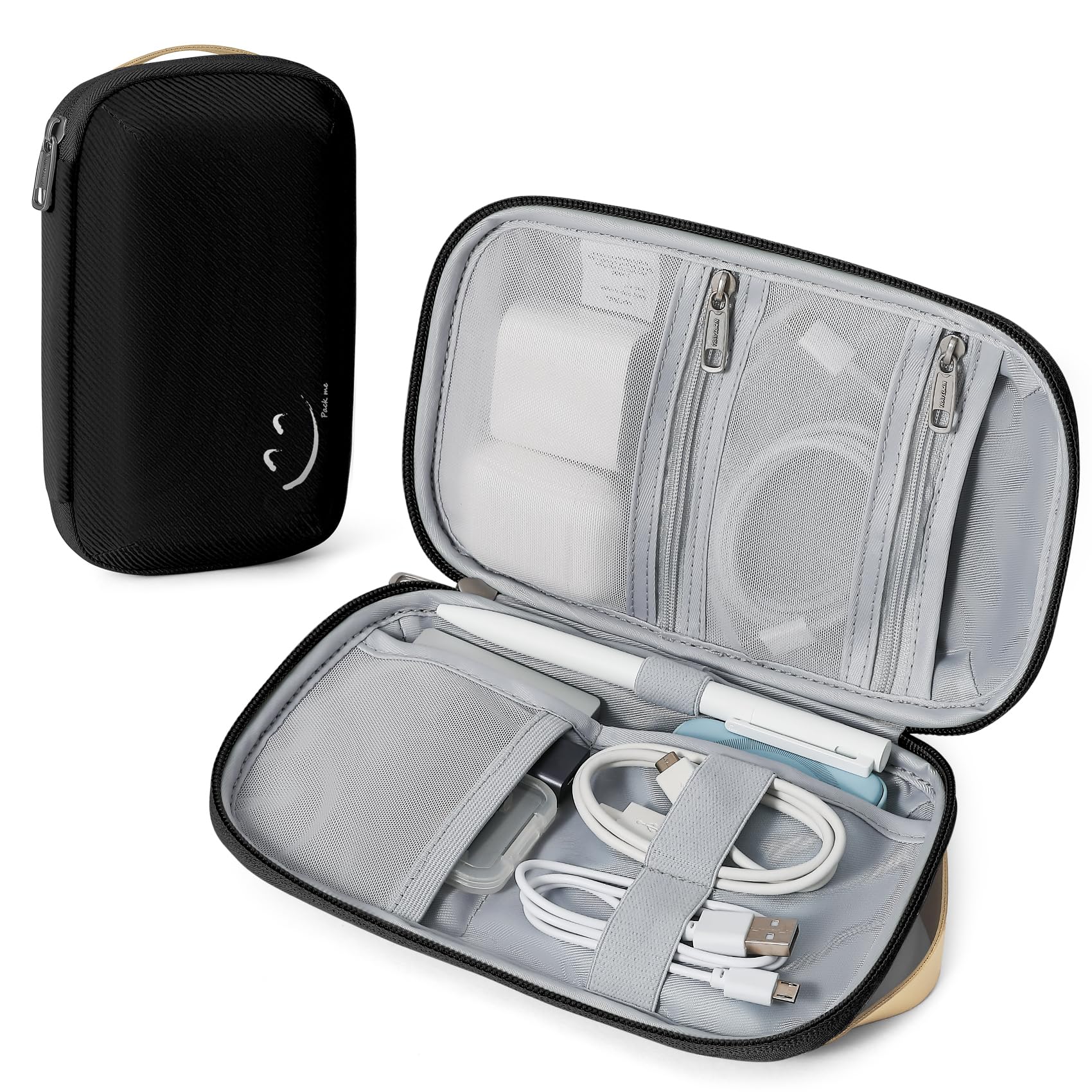 Photo 1 of Travelkin Travel Cord Organizer, Small Electronic Organizer Travel Case, Cable Organizer Bag For Cords,Chargers Phone, Sd Card,Usbs