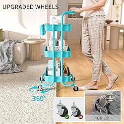 ALVOROG 3-Tier Rolling Utility Cart Storage Shelves