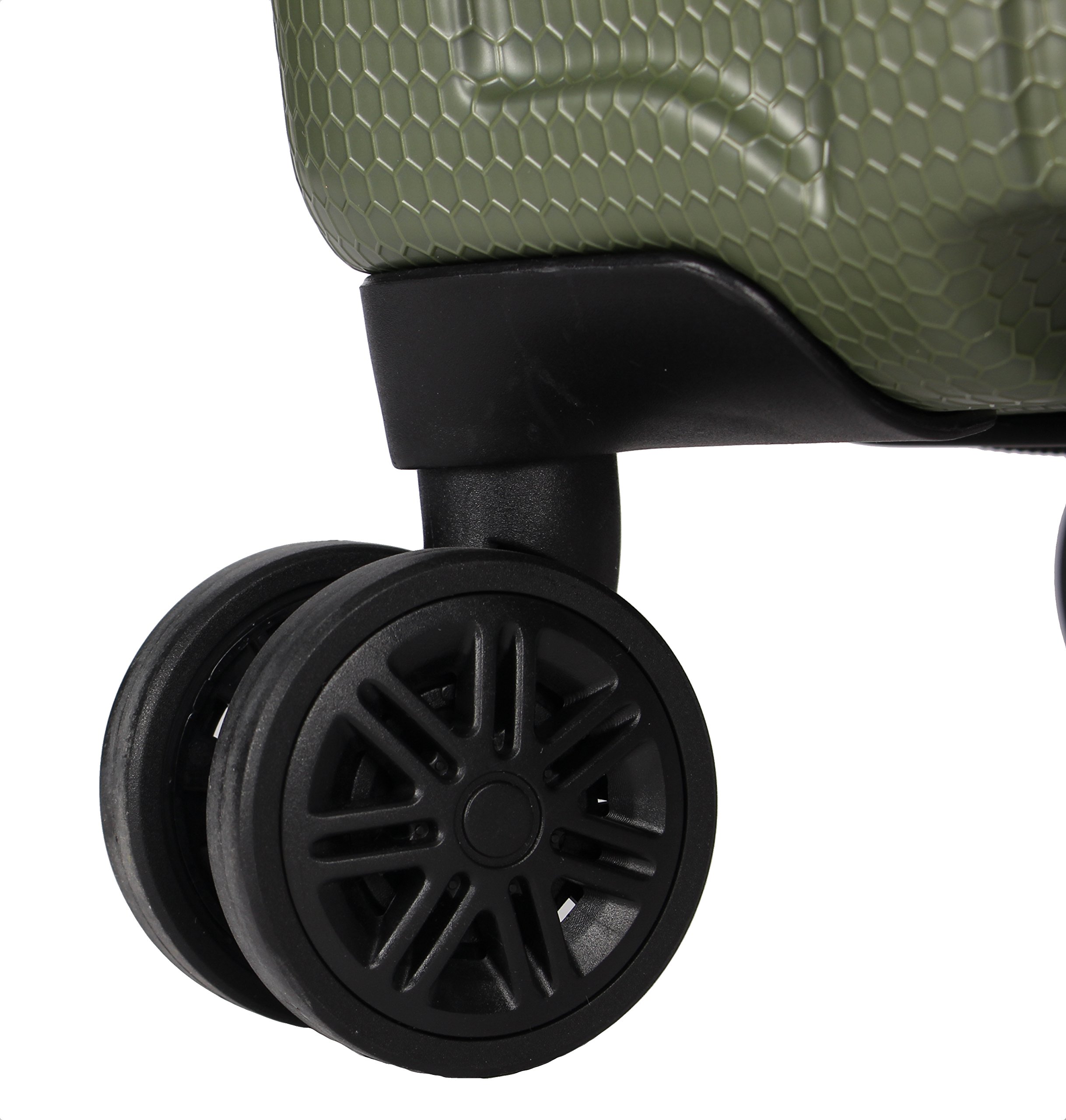 Lucas Luggage Hard Case 27" Expandable Suitcase With Spinner Wheels (27in, Stratus Olive) on