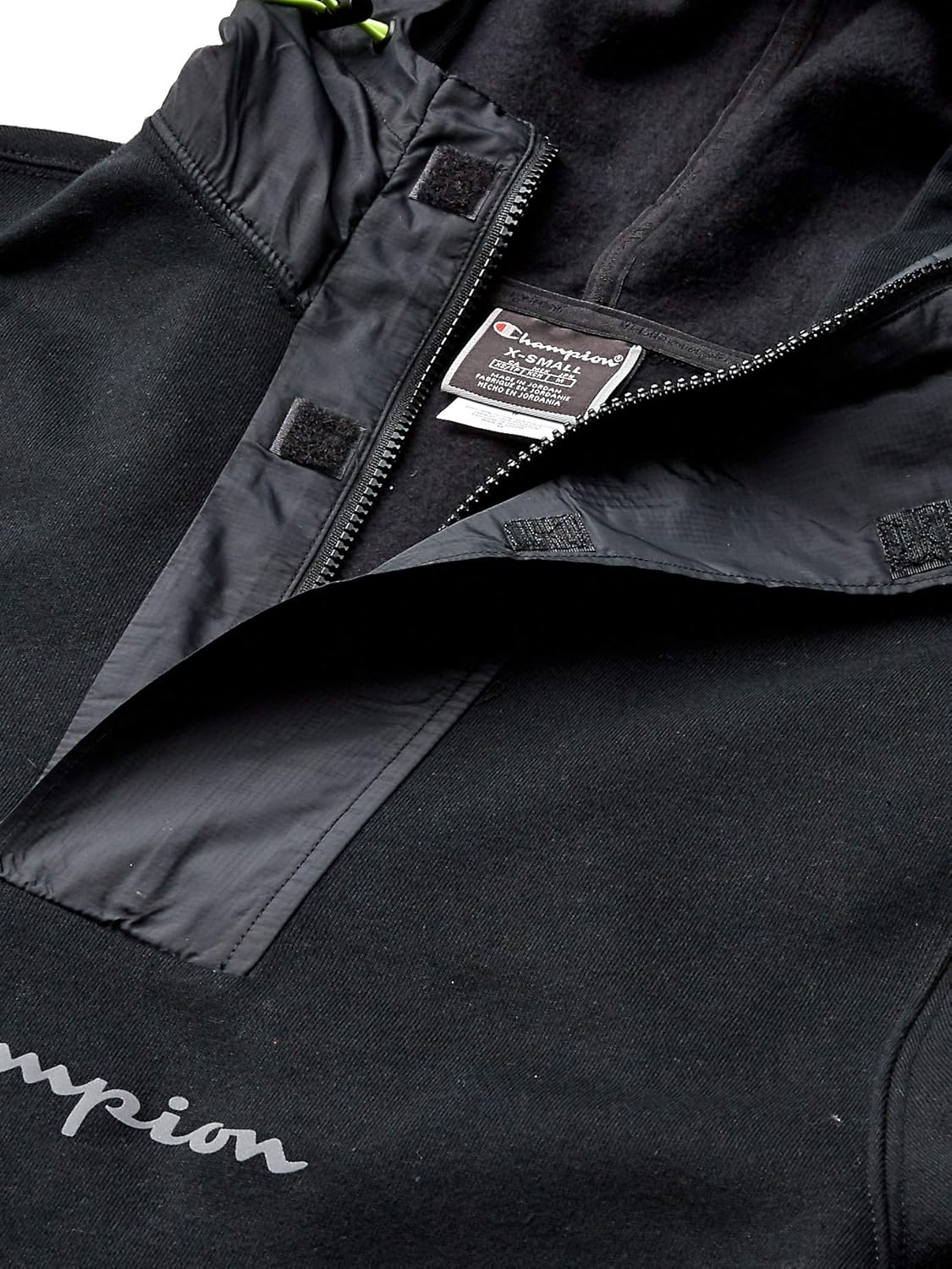 Champion LIFE Men's Sideline Quarter Zip Pullover with Woven: Clothing
