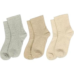 Premium Korean Cotton Women's Crew Socks, Non Binding Comfort Cuff, Seamless Toe, Breathable Lightweight Everyday, Size 5-8