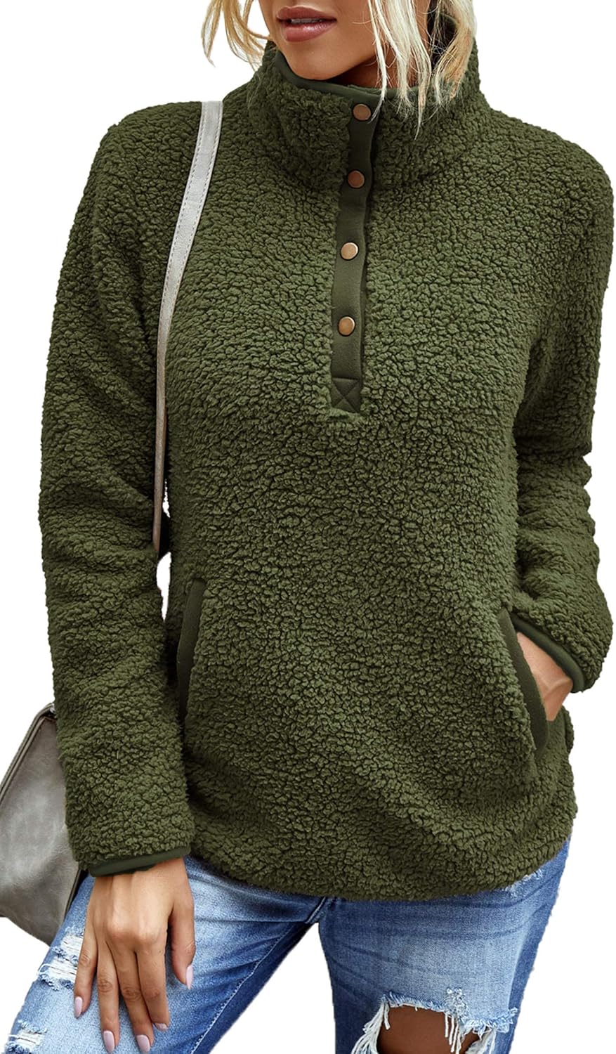 plaid zip up pullover