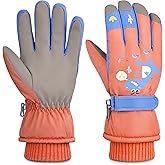 Gilotop Children Ski Gloves Kids Waterproof Winter Outdoor Snowboard Warm Gloves for Boys Girls