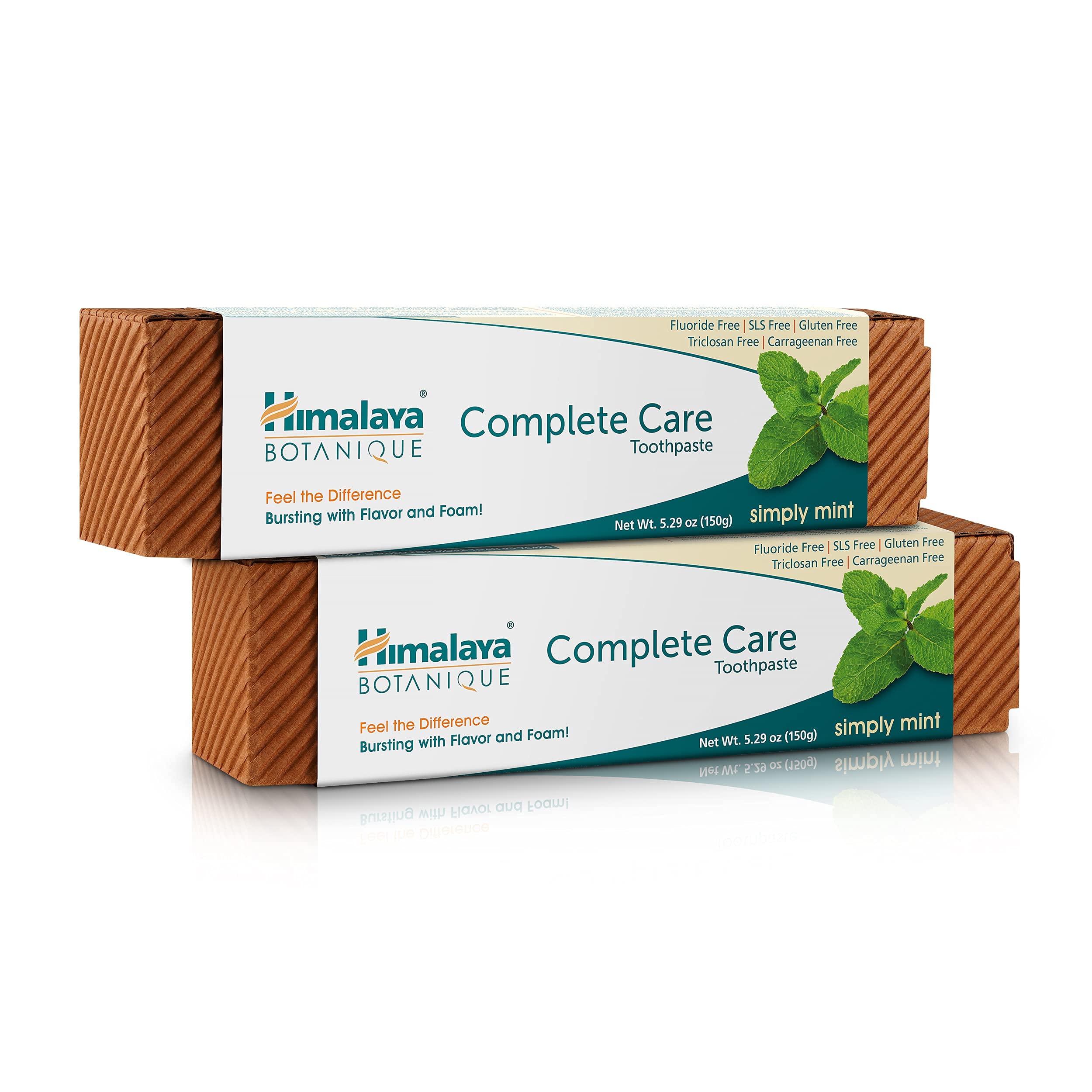Himalaya Botanique Simply Mint Complete Care Toothpaste| Refreshing Mint Flavour | Strong Teeth | Healthy Gums and Anti-inflammatory | Fresh Breath -150g (Pack of 2)