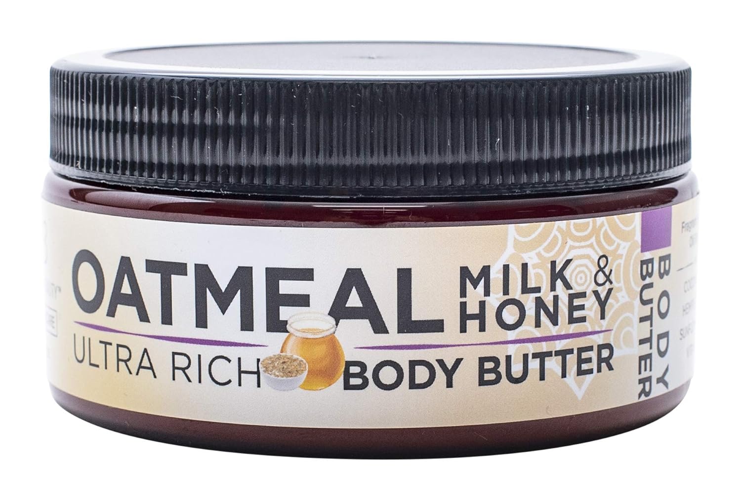 Radha Beauty Ultra Rich Body Butter, 8 oz. - Infused with Coconut Oil, Hempseed Oil, Sunflower Oil, Vitamin E to Nourish & Soften Skin (Oatmeal Milk & Honey) : Beauty