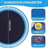 Jsdoin 100cm Dog Splash Pad Inflatable Pool Foldable Thickened PVC Blue view 2