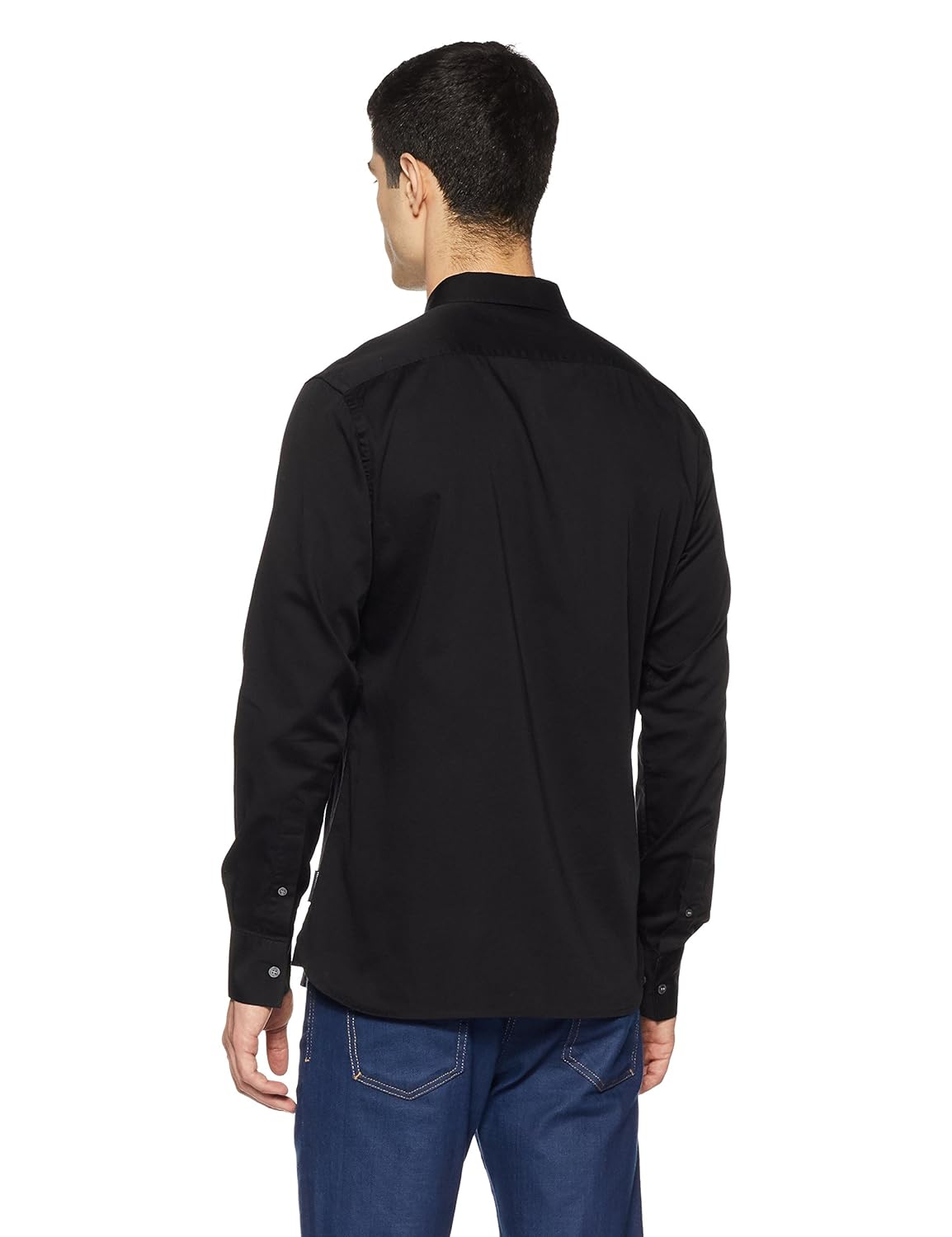 french connection men's solid slim fit casual shirt