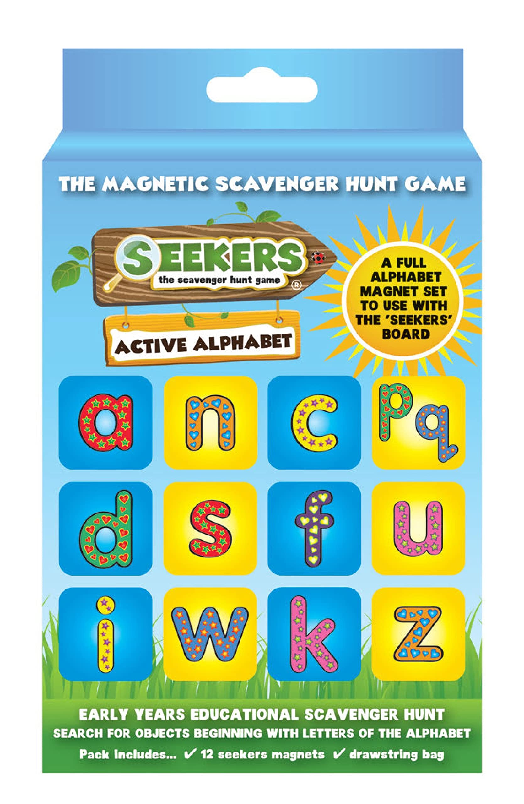 SEEKERS Magnetic Scavenger Hunt Games (Active Alphabet)