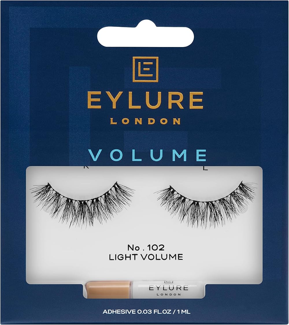 Eylure Volume No. 102 False Lashes Black - Handmade, Reusable up to 5 wears