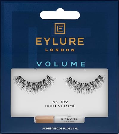 Eylure Volume No. 102 False Lashes Black - Handmade, Reusable up to 5 wears