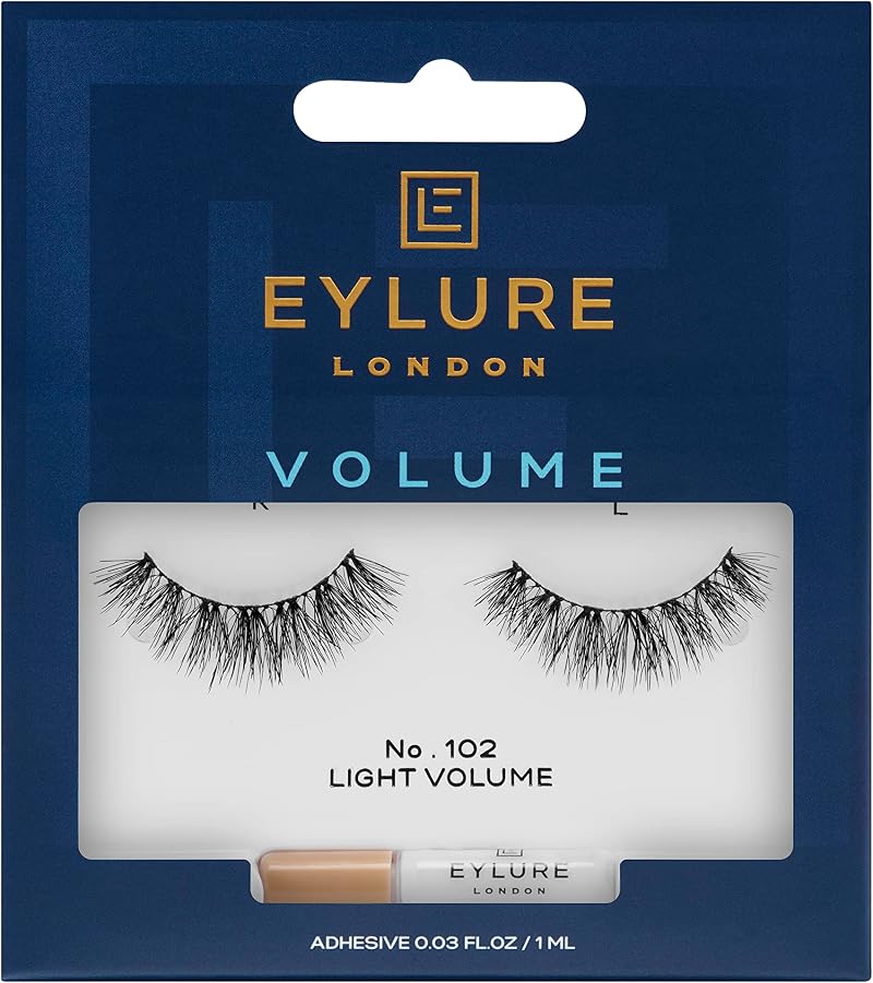 Eylure Volume No. 102 False Lashes Black - Handmade, Reusable up to 5 wears
