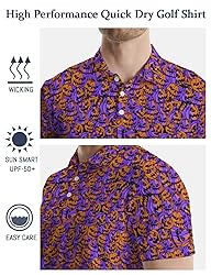 Xdceu Men's Skull Polo Shirts Hawaiian Golf Polo