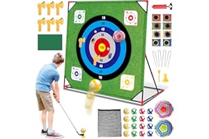 Mostop Golf Chipping Game with Stand - Golf Target Yard Games - Bean Bag Toss & Axe Throwing Game for Backyard, Indoor Outdoo