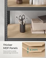 SONGMICS 5-Tier Heavy-Duty Shelving Units Set of 2 50x100x200 cm Misty Grey view 8