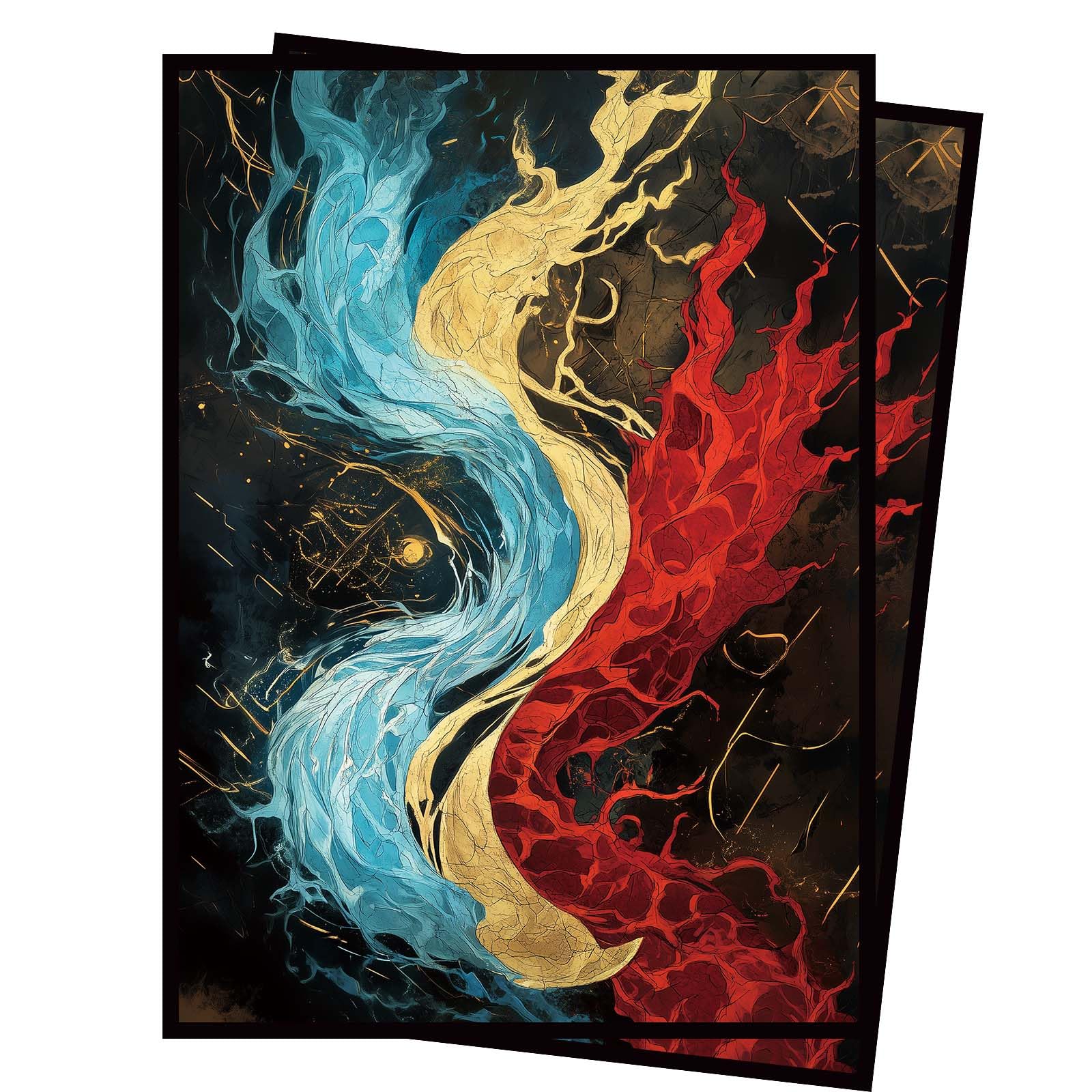 View 1 of 100 pcs Card Art Sleeves Compatible with MTG 66mm*91mm Art Matte, Fit Standard Size Cards Fantasy Series (Basic Land)