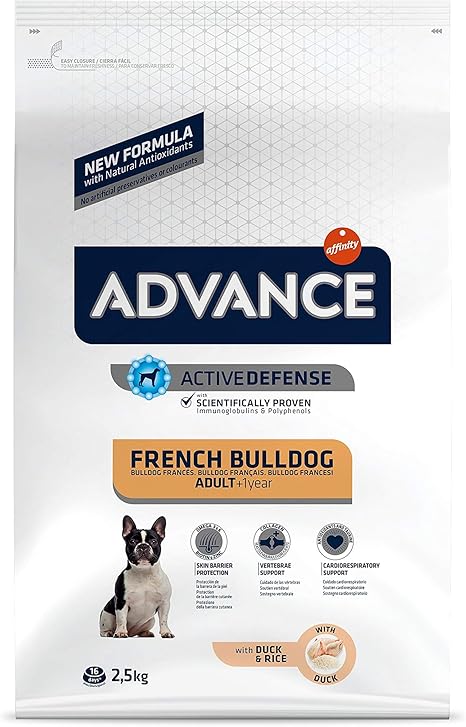 Advance French Bulldog Croquettes Pour Chien Bouledogue Francais Avec Canard 7 5kg Amazon Fr Animalerie