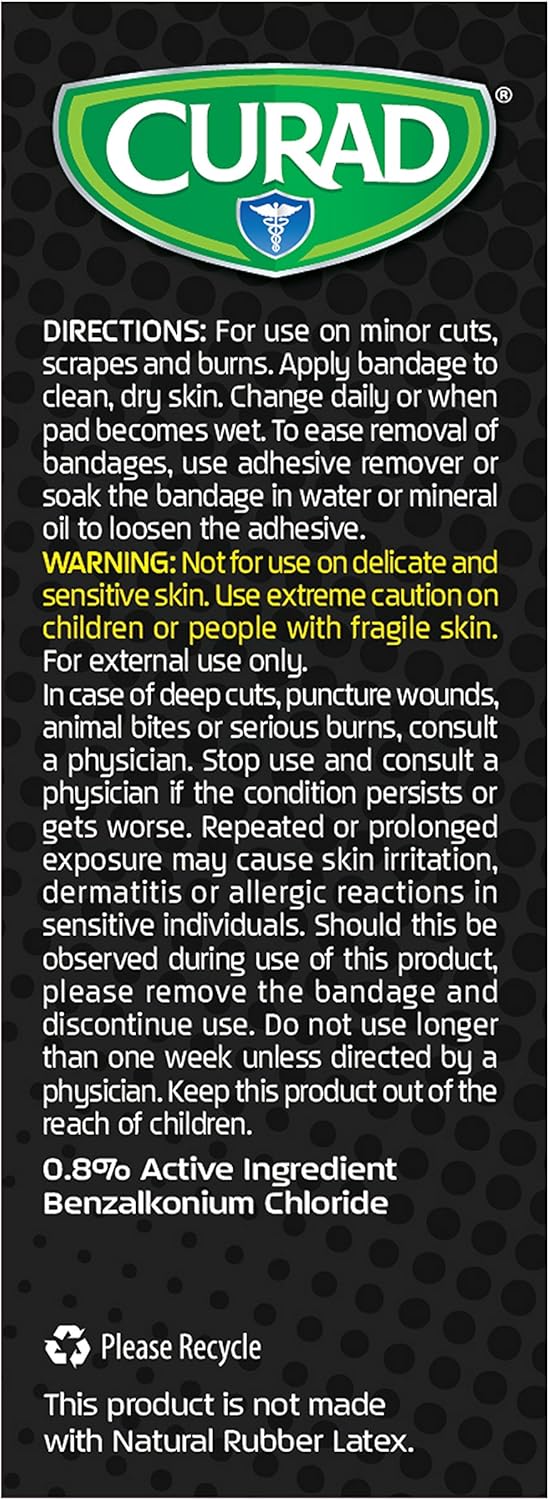 Curad Performance Series Extreme Hold Antibacterial Fabric Bandages: Health & Personal Care