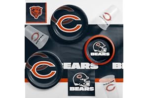 Trendware Chicago Bears Game Day Party Supplies Kit, Serves 8