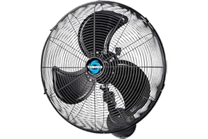 Tornado 20 Inch Pro Series Outdoor Wall Mount Fan, High Velocity, Waterproof, Oscillating, 3-Speed, 5250 CFM, UL Listed – For Industrial, Commercial, and Residential Use