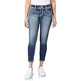 WallFlower Womens Luscious Curvy Ankle Mid-Rise Insta Stretch Juniors Jeans