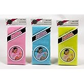 SALUX Nylon Japanese Beauty Skin Bath Wash Cloth Towel 3 Count Pink Yellow Blue