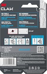 3M Claw Plasterboard Picture Hanger 7 kg Heavyweight Pack of 2 4 Hangers view 2