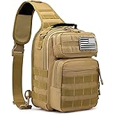 G4Free Tactical Sling Bag Backpack Military Rover Shoulder Sling Pack Molle EDC Small Crossbody Chest Pack