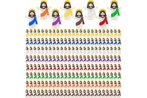 Yelakey 200 Pcs Tiny Jesus Figures Jesus Figurine Mini Jesus Figurines Bulk 200 Pack Jesus Figures Baby Jesus Figure Mini Pocket Jesus Baptism Gift Sunday School Religious for Easter Egg Stuffers
