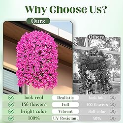 Siyaluens 2Pcs UV Resistant Artificial Flowers for