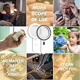 AIXPI Magnifying Glass with Light 12 LED Double-Layer Glass Lens 3x view 7
