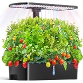 hdroor Hydroponics Growing System Kit 12 Pods Indoor Garden, Hydroponic Indoor Herb Garden Kit with Grow Light, Smart in Door Gardening Gifts for Women, Adjustable Height, Auto Timer, Quiet Pump