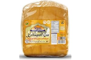 Rani Kolhapuri Gur (Jaggery) 35oz (2.2bs) 1kg ~ Unrefined Cane Sugar, No Color Added, Gluten Friendly | Vegan | Non-GMO | Kos