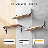 himaly Floating Shelves Set of 2 Rustic Wood Wall Shelves 16.5in view 4