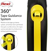 Flexi New Neon Leaves Retractable Dog Leash ExSmall 5m Black Neon view 4