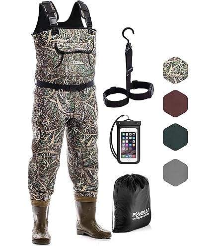 HzY - Waders de pêche avec Ceinture et Genouillères Cuissardes - 100