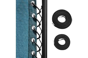 Keten Universal Replacement Cords for Zero Gravity Chair(4 Cords), Replacement Laces for Zero Gravity Chairs, Zero Gravity Recliner Repair Tool for Lounge Chair, Bungee Chair(Black)