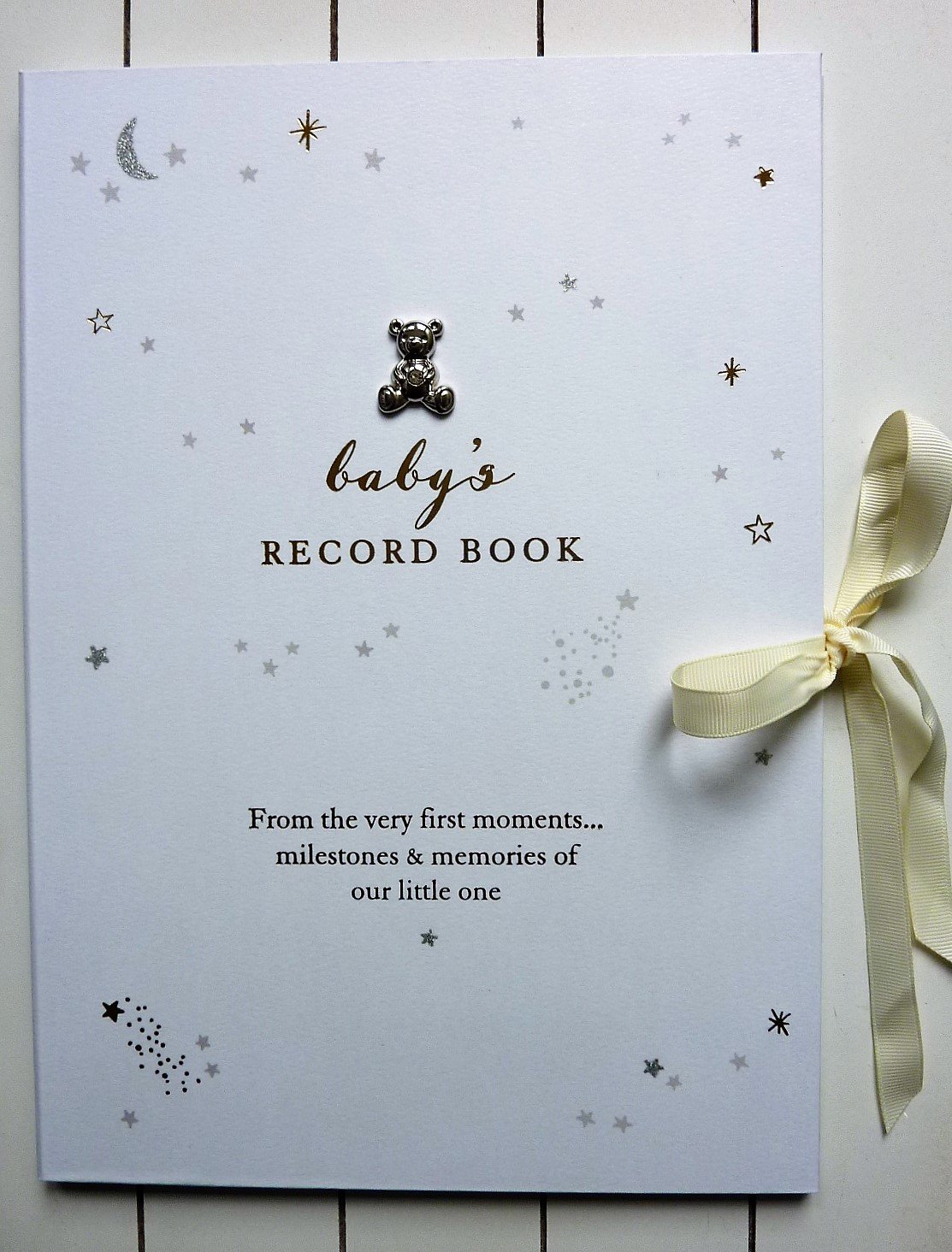 Bambino Little Star Baby Record Book A4-CG1526, Paper/Card - Foiled, One,ivory