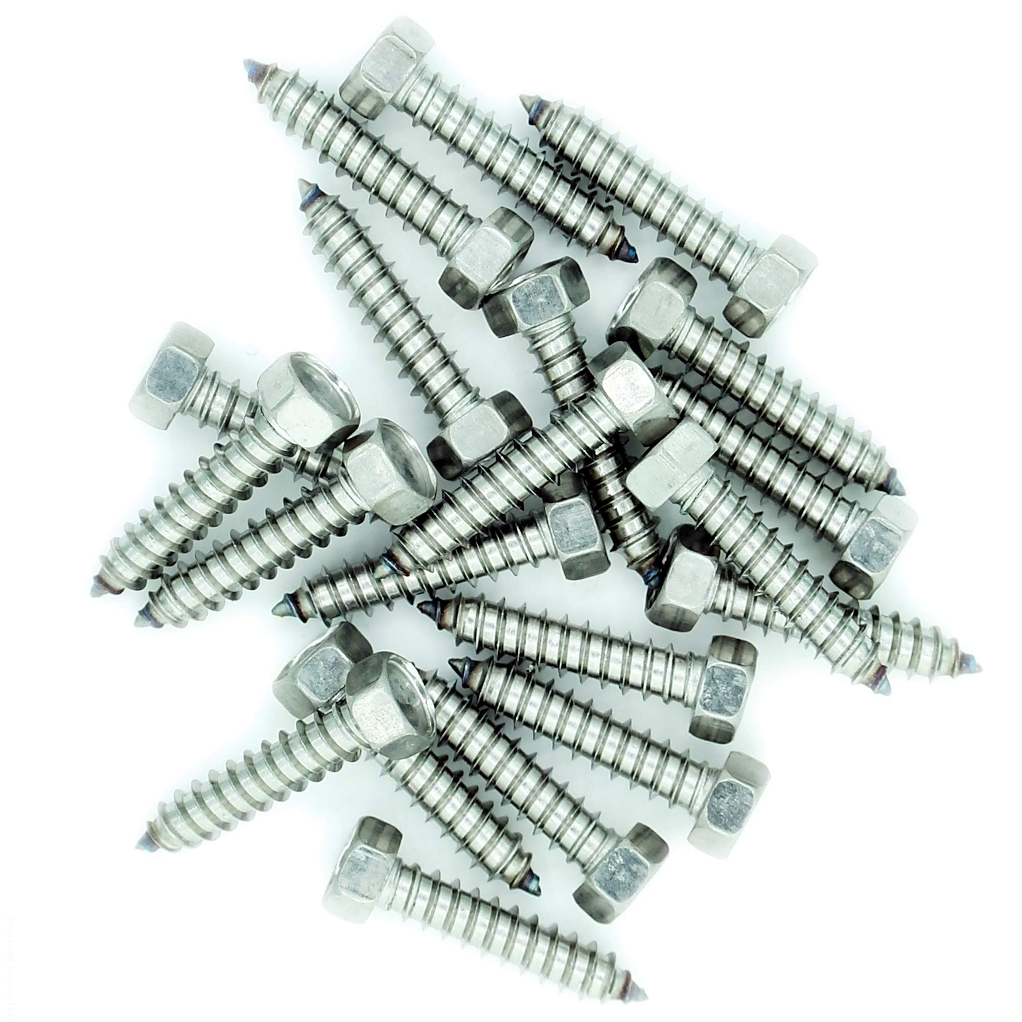 No.12 x 1.5 (5.5mm x 38mm) Hex Self-Tapping Screw - Stainless Steel (A2) (Pack of 20)