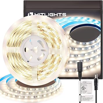 tira de luz led hitlights blanco neutro premium 3528 16 4 pies 300 led 4000k 550 lumenes m ul listado de 12 v dc cinta de luz