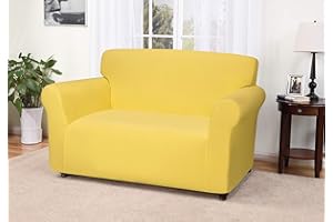 Madison Jersey Loveseat Slipcover, Yellow