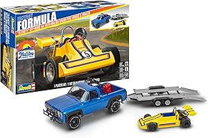 Revell 14581 ’78 Chevy Off-Road 4x4 with Malibu Grand Prix Virage & Trailer 1:25 Scale 77-Piece Skill Level 3 Model Building 
