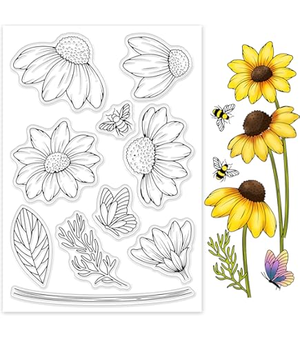 Amazon.com: Stampers Anonymous Tim Holtz Cling Rubber Flower