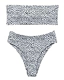 OMKAGI Women's 2 Pieces Bandeau Bikini Swimsuits