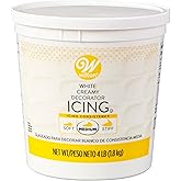 Wilton Creamy White Decorator Icing,Medium Consistency,4 lb. Tub, Cake Decorating Supplies