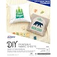 Amazon.com : Avery Printable Fabric Sheets, 8.5" x 11", Inkjet Printer ...