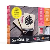 Speedball Introductory Screen Printing Starter Kit, Beginner Set with Frame, Inks, Tools &amp; Guide - for Fabric and Paper